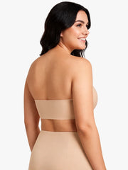 Plus-Size Women's Strapless Double Front Clasp Push-Up Bra (Fits D/DD/F/G/H Cups)