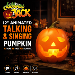 🎁 Halloween Special Price 🎃 Jabberin' Jack Animated Talking & Singing Pumpkin