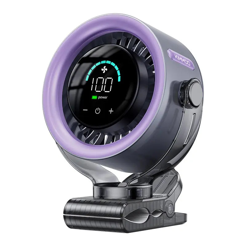 4000mAh Rechargeable Clip on Fan, 100-Speed, Black