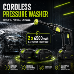 1200 PSI Cordless Pressure Washer Complete Kit – Dual 6500mAh Batteries