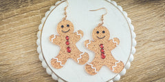 Beautiful Acrylic Gingerbread Man Earrings