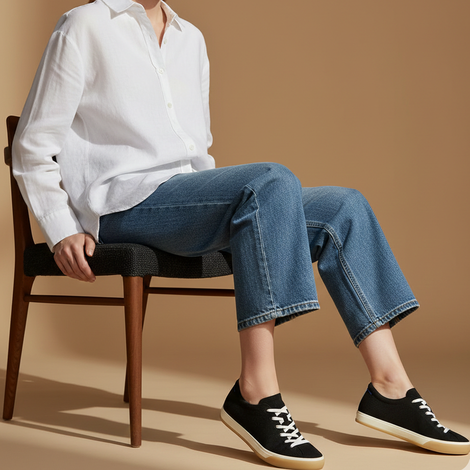 Rothy - Lace Up Sneakers - Black
