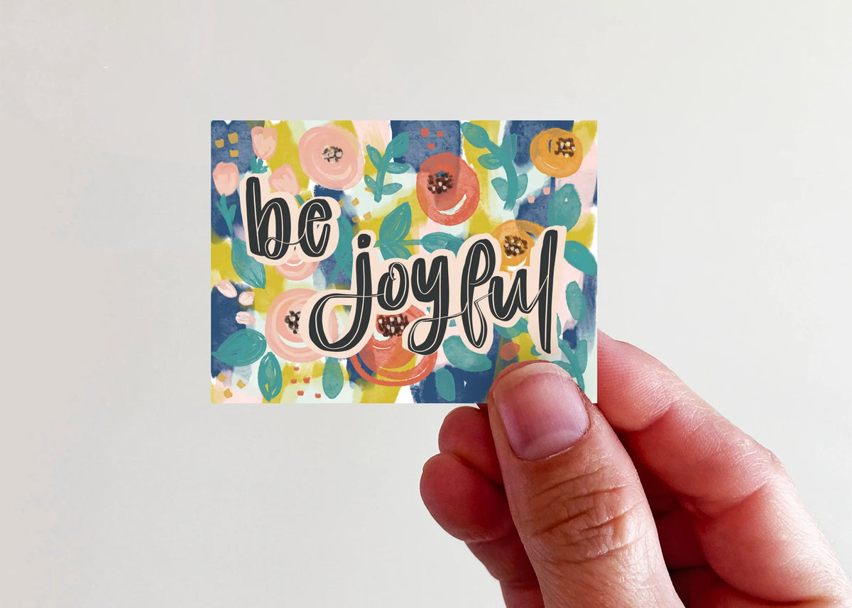 Be Joyful Floral Vinyl Sticker